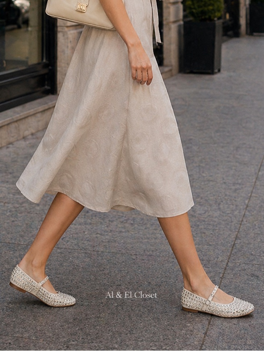 A New Day Issa Flats White Studded Mary Jane Shoes Vegan | Size 6 | New With Box